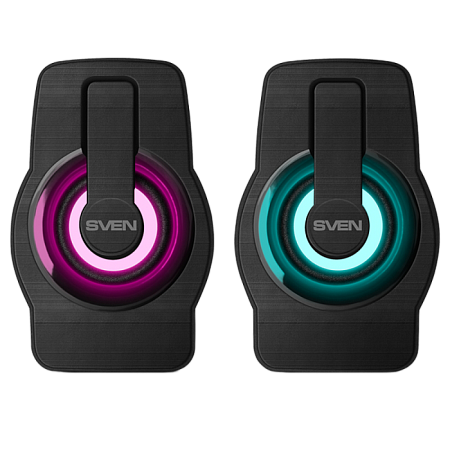 Speakers SVEN "255" Black, 4w, USB power, Dynamic RGB lighting