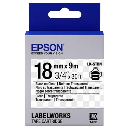 Картридж с лентой Epson LK-5TBN, 18мм x 9м