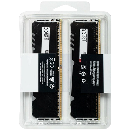 16GB DDR4-3200MHz  Kingston FURY Beast RGB (Kit of 2x8GB) (KF432C16BBAK2/16), CL16-18-18, 1.35V, BLK