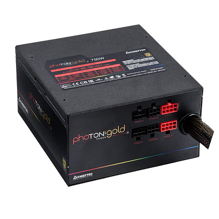 Блок питания для компьютеров Chieftec GDP-750C-RGB, 750Вт, ATX, Полумодульный