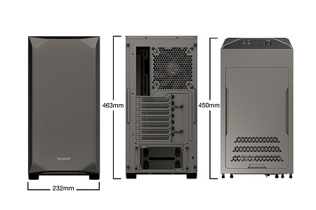 Case ATX be quiet! Pure Base 500, w/o PSU, 2x140mm, Insulation mats, PSU shroud, Dust filter, 2xUSB 