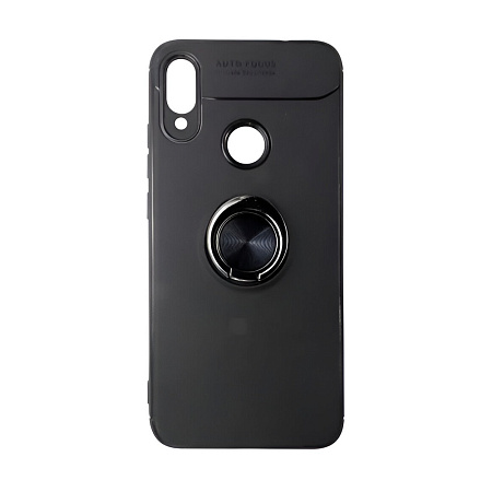 Helmet Case with Ring Liquid Silicone Xiaomi Redmi 7, Black Helmet Case with Ring Liquid Silicone Xiaomi Redmi 7, Black
