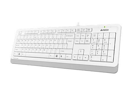 Keyboard A4Tech FK10, Multimedia Hot Keys, Laser Inscribed Keys , Splash Proof, 1.5m, USB, EN/RU/RO,