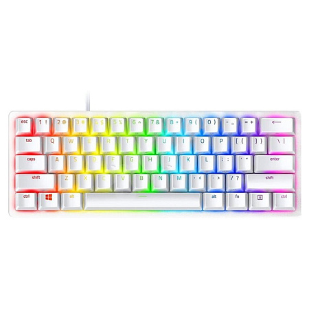 Razer Keyboard Optical Huntsman Mini 60% Clicky Purple Switch US Layout Mercury Edition Razer Keyboard Optical Huntsman Mini 60% Clicky Purple Switch US Layout Mercury Edition