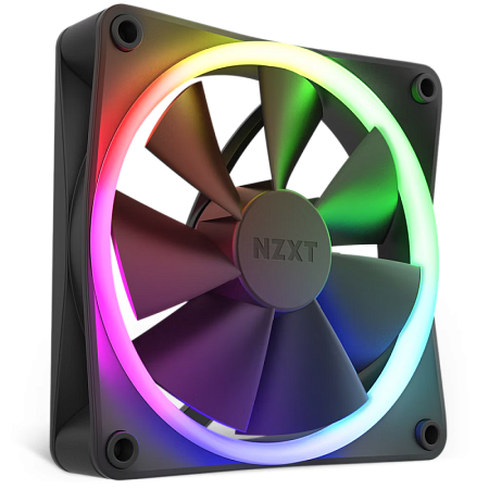 PC Case Fan NZXT F120 RGB, 120x120x26mm, 18 LEDs, 17-27.5dB, 14-50CFM, 500-1800RPM, FDB, 4 Pin, Blac PC Case Fan NZXT F120 RGB, 120x120x26mm, 18 LEDs, 17-27.5dB, 14-50CFM, 500-1800RPM, FDB, 4 Pin, Blac