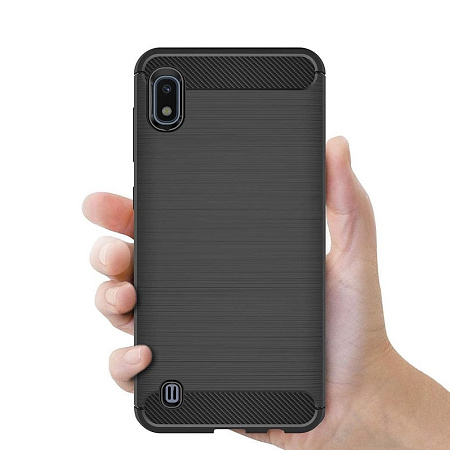 Helmet Case Carbon Samsung A10, Black