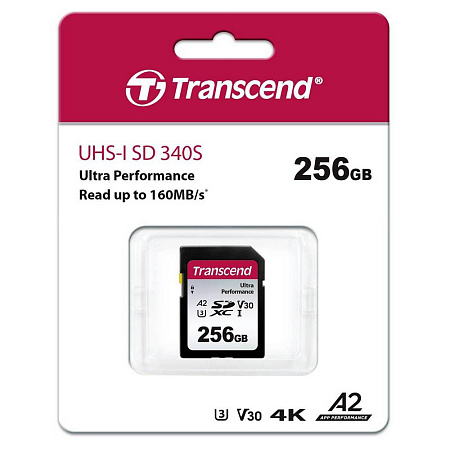 Карта памяти Transcend SDXC 340S, 256Гб (TS256GSDC340S)