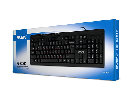 Клавиатура SVEN KB-C3010, Проводное, Чёрный Клавиатура SVEN KB-C3010, Проводное, Чёрный