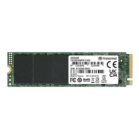 .M.2 NVMe SSD     250GB Transcend 115S [PCIe 3.0 x4, R/W:3200/1300MB/s, 250/170K IOPS, 100TBW,3DTLC]
