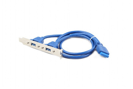 Адаптер Gembird CC-USB3-RECEPTACLE, Dual USB 3.0 receptacle on bracket