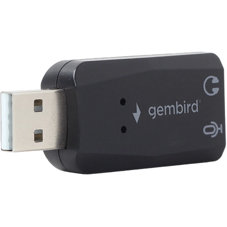 Sound Card Gembird SC-USB2.0-01, USB, 2x3.5 mm sockets: stereo output, microphone mono input