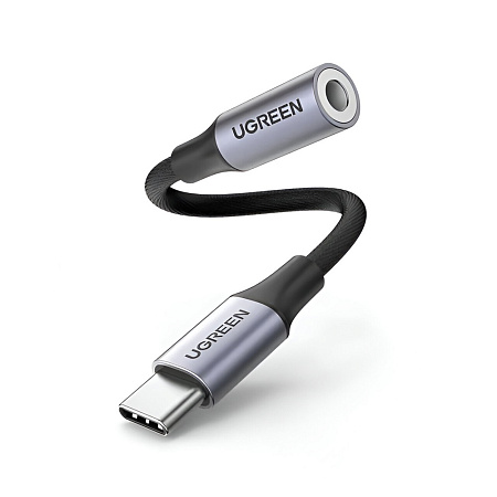 UGREEN Audio Adapter Type-C to 3.5mm Female 0.1M | AV161, Gray