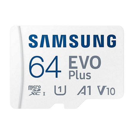 Карта памяти Samsung EVO Plus MicroSD, 64Гб (MB-MC64KA/EU)