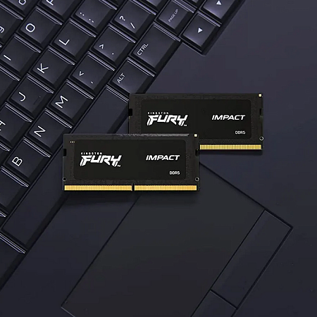 16GB DDR5-4800MHz SODIMM Kingston FURY Impact (Kit of 2x8GB) (KF548S38IBK2-16), CL38, 1.1V, Black