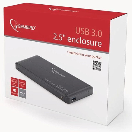 Внешний корпус Gembird EE2-U3S-2, Чёрный (EE2-U3S-2)