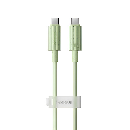 Baseus Cable Habitat Series Type-C to Type-C 5A 100W 1m, Natural Green Baseus Cable Habitat Series Type-C to Type-C 5A 100W 1m, Natural Green