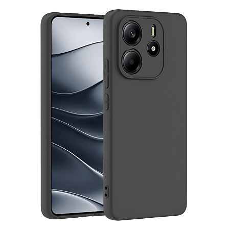 WOO Case Liquid Silicone Xiaomi Redmi Note 14 Pro 4G, Black