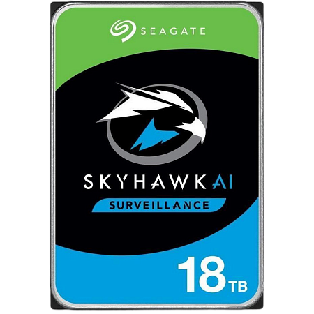 3.5" HDD 18.0TB-SATA-256MB Seagate  "SkyHawk AI Surveillance (ST18000VE002)"