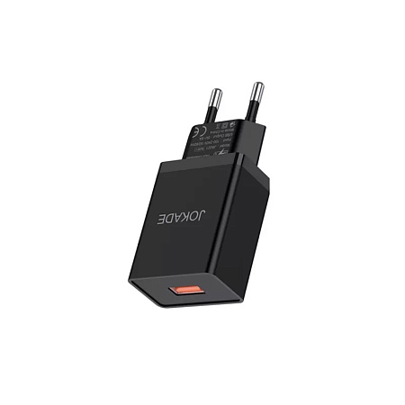 Jokade Wall Charger with Cable USB to Lightning Single Port 5A JB022, Black Jokade Wall Charger with Cable USB to Lightning Single Port 5A JB022, Black