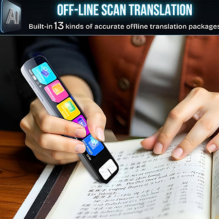 Translation Pen S08B 134 Languages/13 offline, 3.93", 1/8 GB, 820mAh, White