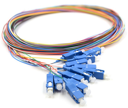 Bundle Pigtail SC MM 62.5/125 12 fiber,FO1029, with Spiral wrap band