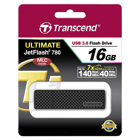 USB Flash накопитель Transcend JetFlash 780, 16Гб, Чёрный