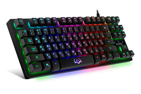 Gaming Keyboard SVEN KB-G7400, TKL, Fn keys, Backlight, WinLock, 1.8m, USB, EN/RU, Black