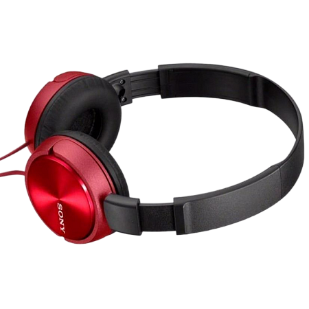 Headphones  SONY  MDR-ZX310APR, Mic on cable,  4pin 3.5mm jack L-shaped, Cable: 1.2m, Red