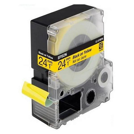 Tape Cartridge EPSON LK-6YBP; 24mm/9m Pastel, Black/Yellow, C53S656005 Tape Cartridge EPSON LK-6YBP; 24mm/9m Pastel, Black/Yellow, C53S656005
