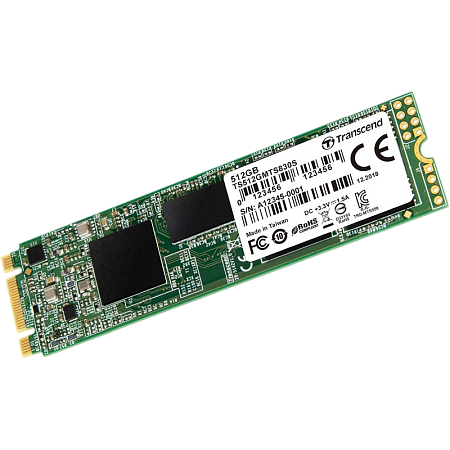 .M.2 SATA SSD  512GB Transcend  "TS512GMTS830S" [80mm, R/W:560/510MB/s, 85K/85K IOPS, SM2258, 3DTLC]