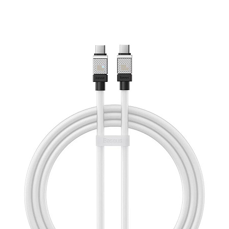 Baseus Cable CoolPlay Series Type-C to Type-C 5A 100W 1m, White Baseus Cable CoolPlay Series Type-C to Type-C 5A 100W 1m, White