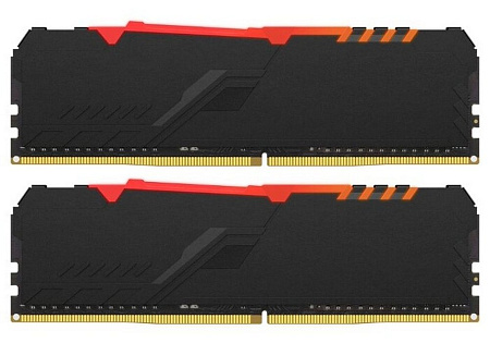 16GB DDR4-3200MHz Kingston HyperX FURY RGB (Kit of 2x8GB) (HX432C16FB3AK2/16), CL16, 1.35V, Black 16GB DDR4-3200MHz Kingston HyperX FURY RGB (Kit of 2x8GB) (HX432C16FB3AK2/16), CL16, 1.35V, Black