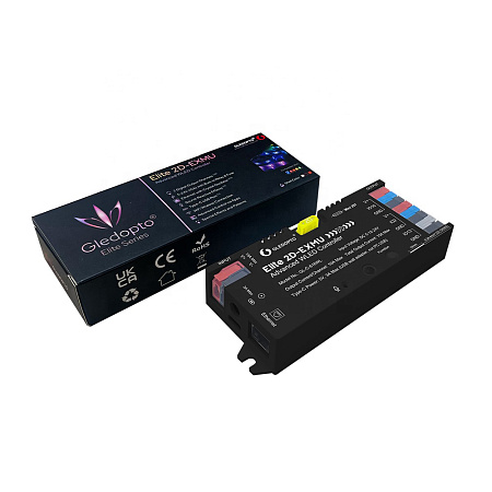 Gledopto Elite 2D-EXMU Advanced ESP32 WLED Digital LED Controller RGB/RGBW/RGBCCT with LAN (GL-C-616WL), DC5~24V, total max 15A output, max 800ICs