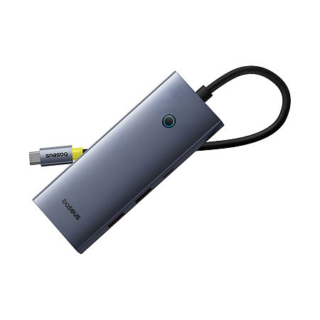 Baseus HUB 7in1 Type-C to HDMI4K@60Hz*1+USB-A 3.1*2+Type-C 3.1*1+USB-A2.0*1+PD*1+RJ45*1, UltraJoy Series, Space Gray