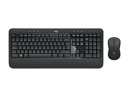 Wireless Keyboard & Mouse Logitech MK540, Spill-resistant, Quiet typing, Palm rest, Media сontrols, 