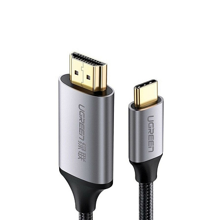 UGREEN Cable Type-C to HDMI 4K@60Hz Compatible with Thunderbolt 3 1.5M MM142, Gray