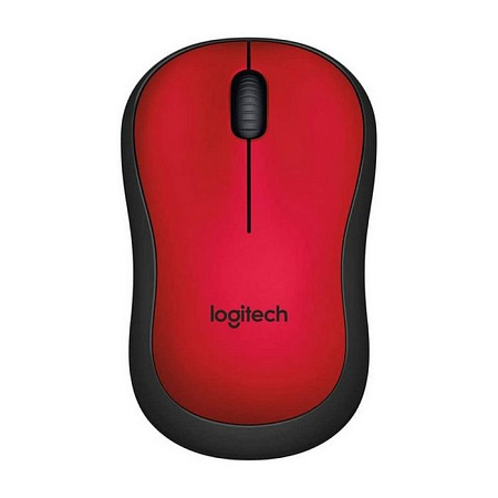 Wireless Mouse Logitech M220 Silent, 1000 dpi, 3 buttons, Ambidextrous, 75,2g., 1xAA, 2,4Ghz, Red