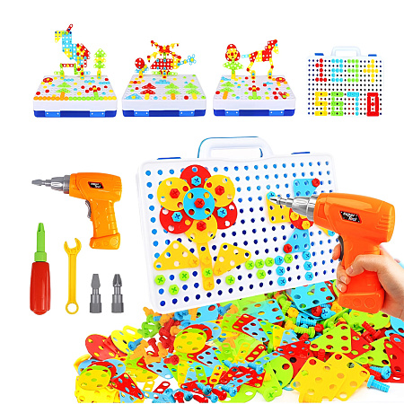 Creative Mosaic Drill Toy Set, 237-Piece DIY Educational Kit