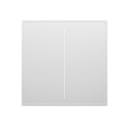 Moes Zigbee Star Feather Smart Push Button Switch 2 Gang (Neutral Wire), White