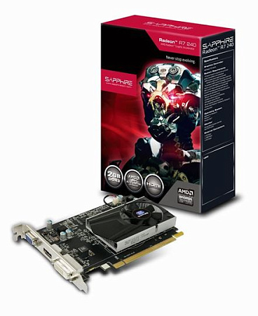 Sapphire Radeon R7 240 2GB DDR3  64Bit 730/1600Mhz, D-Sub, DVI, HDMI,процессоры ,оперативная память, ssd, M2, hdd, кейсы