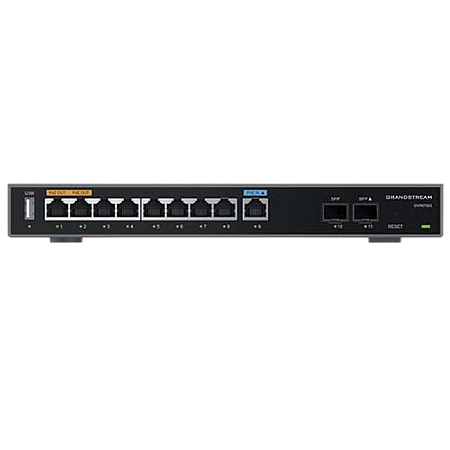 Gigabit VPN Router Grandstream "GWN7003 ", 9xGbit WAN/LAN, 2x2.5Gbit SFP, USB, PoE In/Out, Controlle
