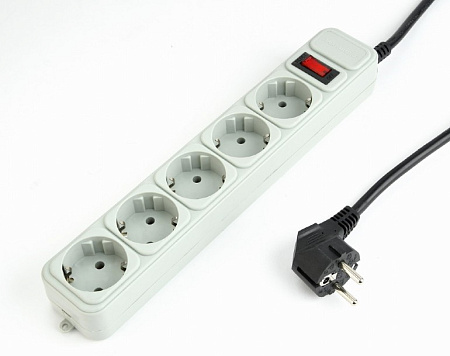 Surge Protector Gembird SPG3-B-6C, 5 Sockets, 1.8m, up to 250V AC, 16 A, Grey Surge Protector Gembird SPG3-B-6C, 5 Sockets, 1.8m, up to 250V AC, 16 A, Grey