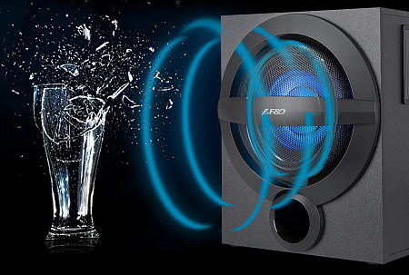 Speakers F&D A140X Black, Bluetooth, USB reader, LED, Remote control, 37w / 13w + 2 x 12w / 2.1