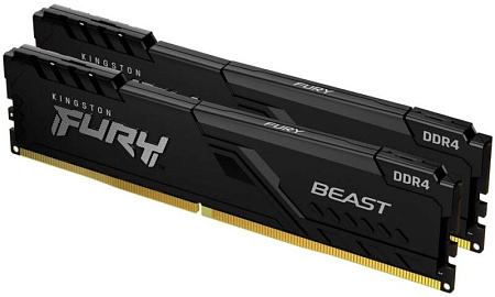 32GB DDR4-2666MHz  Kingston FURY Beast (Kit of 2x16GB) (KF426C16BB1K2/32), CL16-18-18, 1.2V, Black