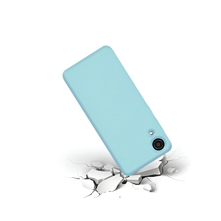 Helmet Case Liquid Silicone Samsung A03 Core, Blue Helmet Case Liquid Silicone Samsung A03 Core, Blue