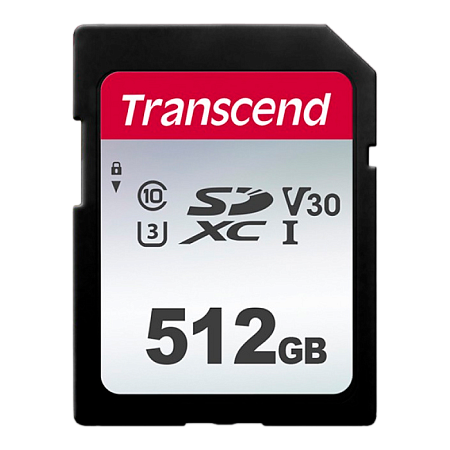 Карта памяти Transcend MicroSDXC Class 10, 512Гб (TS512GSDC300S)