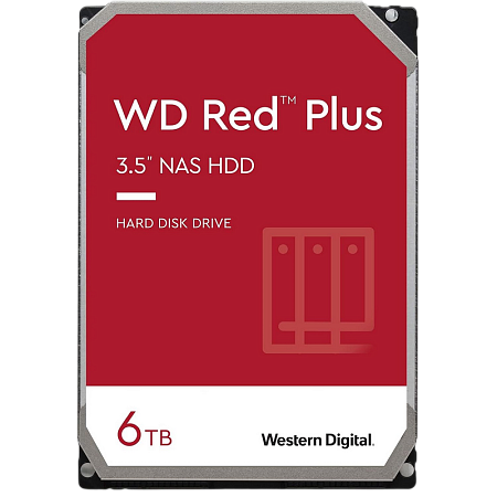 3.5" HDD 6.0TB -SATA-128MB Western Digital "Red Plus (WD60EFZX)", NAS, CMR 3.5" HDD 6.0TB -SATA-128MB Western Digital "Red Plus (WD60EFZX)", NAS, CMR