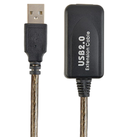 Удлинитель Cablexpert UAE-01-10M, USB Type-A (F)/USB Type-A (F), 10м, Чёрный