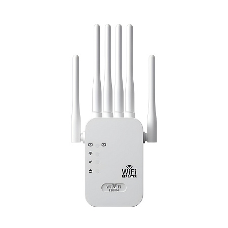 WiFi Repeater Range Extender Dual-Band 1200M (2.4G/5G), White