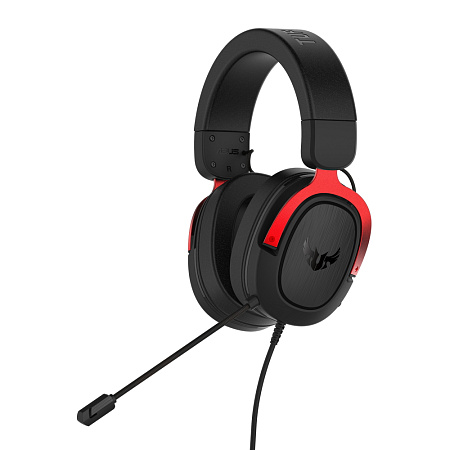 Игровая Гарнитура ASUS TUF Gaming H3, Проводной аналоговый, Чёрный/Красный 